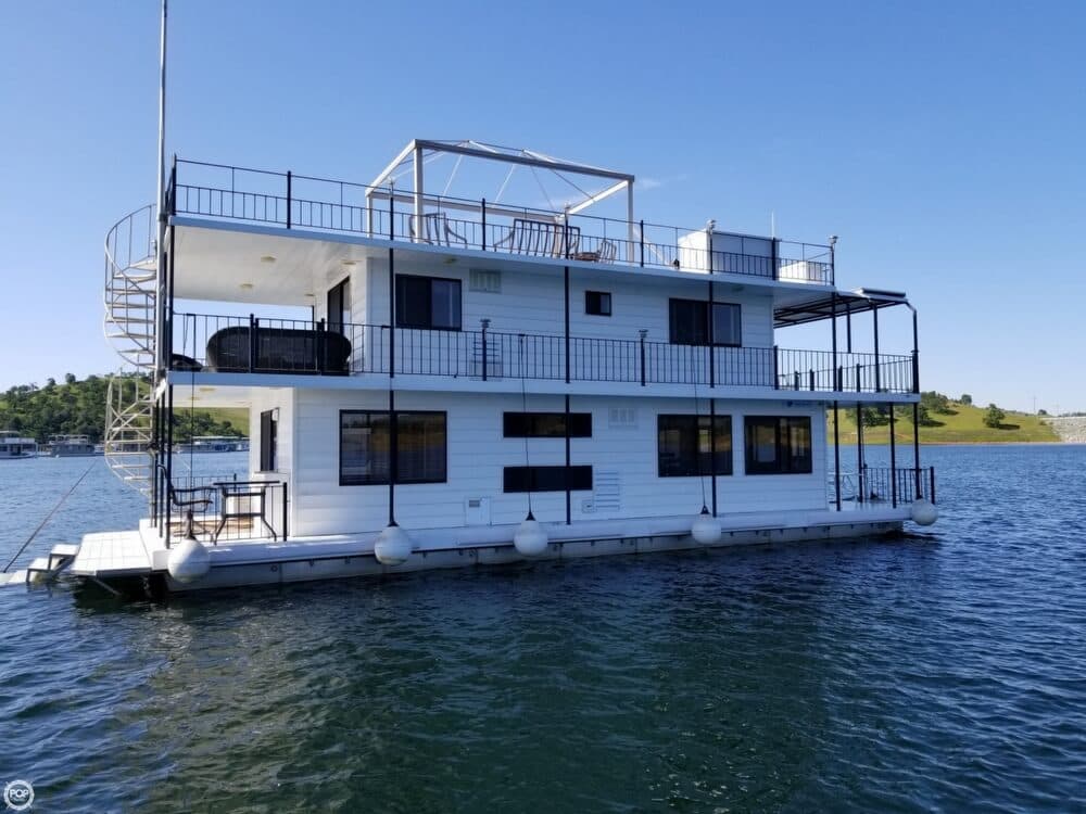 Inactive Custom 20 x 54 Lake McClure 2story Houseboat Boat in Lake